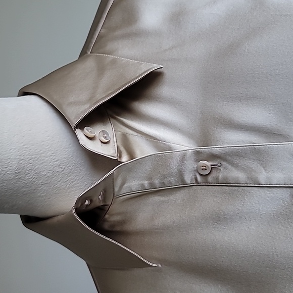 NWOT Vintage Ann Taylor Silk Blouse, Long Sleeve with French Cuff, Size 8 - Picture 15 of 15